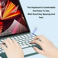 thumbnail image 4 of Portable Wireless Bluetooth Keyboard with Touchpad, Ultra-Thin Rechargeable Bluetooth Keyboard Mini with trackpad Round Key for iPad pro/iPad/iOS/Android (Dark green), 4 of 8