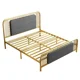 thumbnail image 2 of Dormitorio tamaño Queen buena calidad Loft cama albergue marco de camas de metal para adultos, 2 of 3