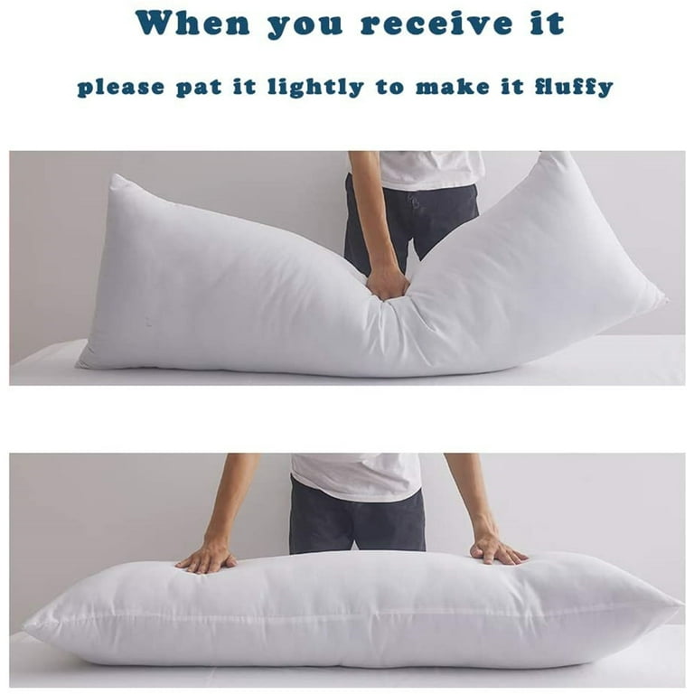 Memory Foam Body Pillow, Extra Large, Ultra Plush, White, Satin pillowcase Bbl  pillow after surgery Bolster pillow Throw pillow - AliExpress