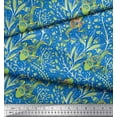 thumbnail image 3 of Soimoi Polyester Crepe Fabric Dot,Leaves & Lizard Reptile Print Fabric by Yard 52 Inch Wide, 3 of 3