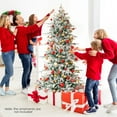 thumbnail image 4 of Gymax 6 FT Pre-Lit Artificial Christmas Tree Snow-Flocked Hinged Xmas Tree, 4 of 10