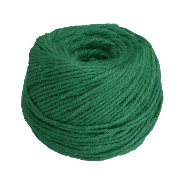 Uxcell Cuerda de Yute Natural de 100 Metros, Cuerda de Yute de 3 mm, Cuerda de Yute Color Verde Oscuro para Manualidades, Envoltura de Regalos, Decoración, Empaque, Jardinería y Soporte de Plantas
