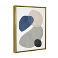 thumbnail image 3 of Layered Minimal Oblong Forms Abstract Graphic Art Metallic Gold Framed Art Print Wall Art, 3 of 6