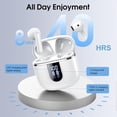 thumbnail image 3 of Wireless Earbuds, Bluetooth Ear Buds 5.4 Mini Hifi Stereo with 4 ENC Noise Cancelling Mics Wireless Headphones, 40H in Ear Earphones, Usb C, IP7 Waterproof Bluetooth Headphones for Sports, White, 3 of 8