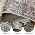 thumbnail image 4 of 8'x10' Area Rugs for Living Room, Machine Washable No-Pile Non-Slip Soft Vintage Rugs, Indoor Print Bohemian Distressed Carpet, Purple, 4 of 9