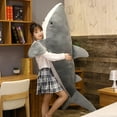 thumbnail image 2 of Big Size Soft Simulation Shark Plush Stuffed Sleeping Cute Pillow Cushion  Animal Doll Gift For Children, 2 of 8
