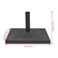 thumbnail image 2 of vidaXL Parasol Base Resin Square Black 41.9 lb, 2 of 8