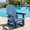 Blue -1 Pack, variant on DEAUL HDPE Adirondack Outdoor Glider Chair, 3-Position Adjustable Backrest All-Weather Heavy Duty Glider Chair for Pool, Teak (1 PC)