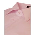 thumbnail image 4 of Men's Classic Fit Long Sleeve Wrinkle Resistant Button Down Premium Dress Shirt (New Pink, 4XL), 4 of 4