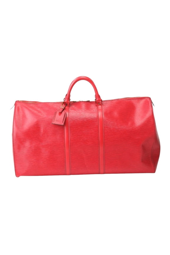 Pre-Owned Louis Vuitton LOUIS VUITTON Boston Bag Epi Keepall 60 Leather M42947 Red LV (Good)