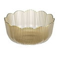 thumbnail image 1 of BUYISI Multifunctional Large Capacity Fruit Basin Transparent Plastic Fruit Bowl Stackable Salad Bowl Living Room Storage Fruit Tray gold, 1 of 5