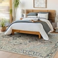 thumbnail image 3 of Mark&Day Washable Rugs, 5x7 Kridia Traditional Sage Area Rug, Brown Blue Green Carpet for Living Room, Bedroom or Kitchen (5'3" x 7', Machine Washable), 3 of 8