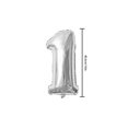 thumbnail image 4 of Cateissary Globos de aluminio digitales de 16 pulgadas para feliz cumpleaños, figuras de globos con número de oro rosa de aire, decoraciones para fiesta Kits de decoración para fiestas plata uno Cateissary HA002665-11, 4 of 6