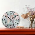 thumbnail image 2 of Yayeee 10" Wall Clock Battery Operated Quartz Round Silent Non-Ticking Home Decor, Green Geometric, 2 of 6