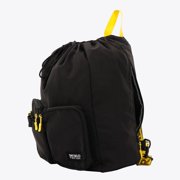 J World Mod Drawstring Backpack, Black/Yellow