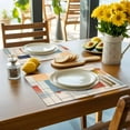 thumbnail image 4 of Placemat Abstract Impressionism Geometric Placemats for Dining Table Square Line Circle Texture Washable Table Mats for Party Kitchen Dining Decoration, 4 of 7