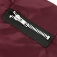 thumbnail image 3 of QATAINLAV Zip Up Jacket for Women Lightweight Windproof Bomber Jackets Solid Basic Baseball Jacket Boyfriend Outerwear with Ribbed Cuffs and Pockets Daily Deals Wine XXL, 3 of 7