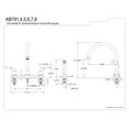 thumbnail image 2 of Kingston Brass KB796 Magellan 8-Inch Centerset Kitchen Faucet, Antique Copper, 2 of 2