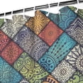 thumbnail image 4 of Boho Chic Rustic Style Shower Curtain 36x72 Inches Polyester Quick-Dry Bathroom Curtain with Plastic Hooks and Patterns, 4 of 5