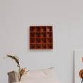 thumbnail image 4 of SHINYPASING Rustic Brown Wood Shadow Display Box with 16 Compartments for Home Wall Storage, 4 of 6