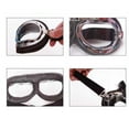 thumbnail image 4 of Casco militar de la Segunda Guerra Mundial, estilo piloto de la RAF, para motocicleta, motocross, ATV, scooter, crucero, chopper, gafas de sol UV (color transparente), 4 of 7