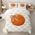 thumbnail image 2 of Erosebridal Basketball Bow Tie Print Quilt Full for Boys Girls,Teens Sport Gamer Full Bedspread Sets, 2 of 7