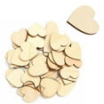 thumbnail image 2 of Homoyoyo 50 Pcs Unfinished Wood Heart Slices for Wedding Crafts Christmas Ornaments Decorations, 2 of 7