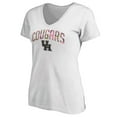 thumbnail image 2 of Women's White Houston Cougars Floral Arched V-Neck T-Shirt, 2 of 3