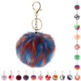 thumbnail image 2 of Pom Pom Keyring Faux Fur Decorative Fuzzy Ball Keychain Bag Charm for Women, 2 of 10