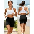 thumbnail image 6 of ValueVibe Yoga Shorts for Women with Pockets High Waist Tummy Control Shorts 2-Pack Athletic Shorts, Black+Black XL, 6 of 8