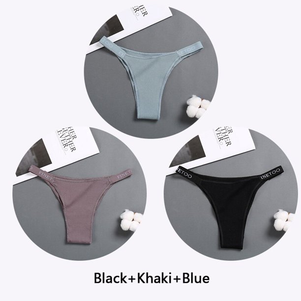 3 Unids/set Mujeres Tangas Moda Carta Bragas De Algodón M-XL Mujer Calzoncillos Señoras Ropa Interior Sexy Bikini Panty Nuevopangjing