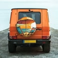 thumbnail image 6 of Pofeuu Vintage Beach Sunset Print Spare Tire Wheel Cover for Car Truck SUV Camper Universal Fit Spare Tire Cover RV Spare Tire Covers-16 inch, 6 of 6