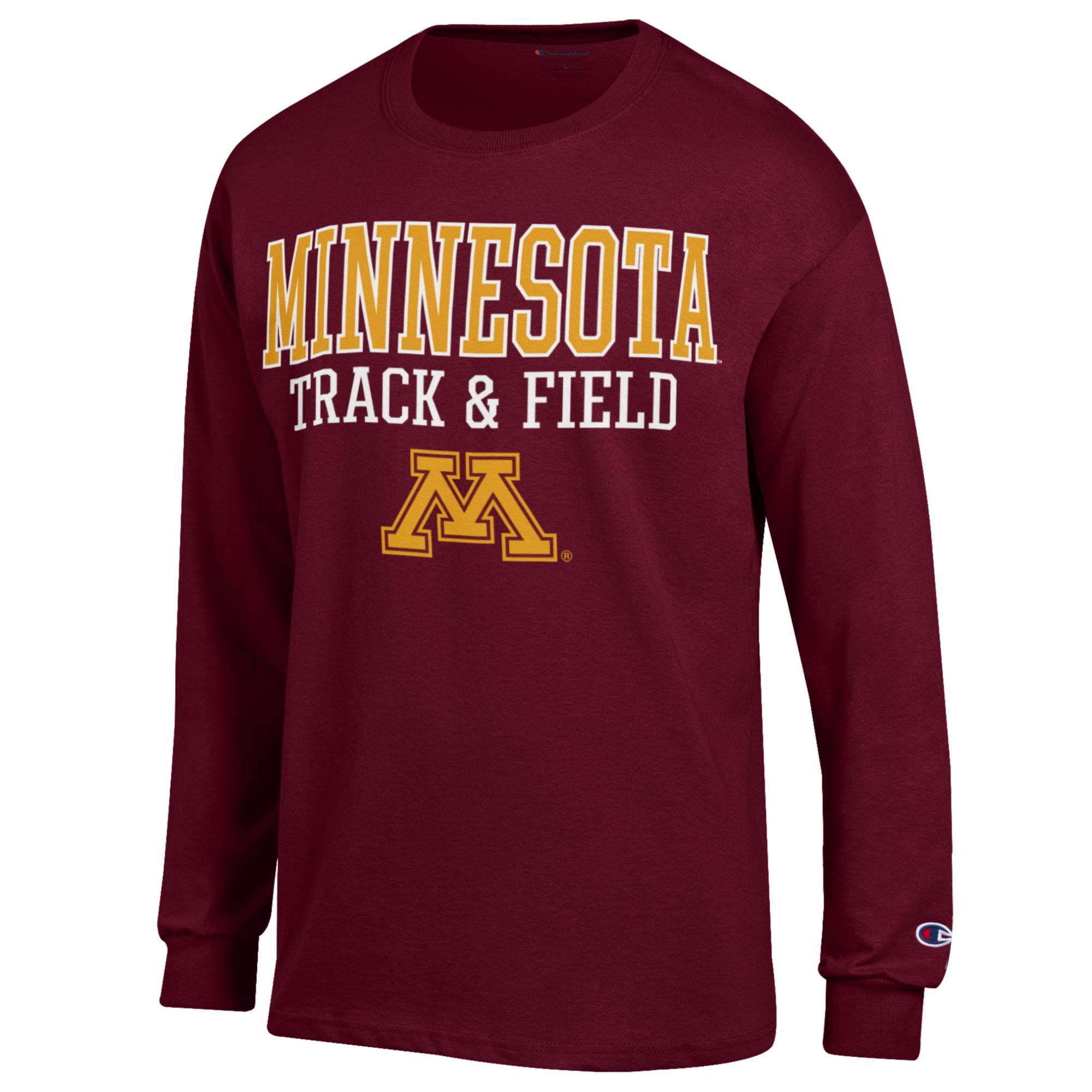 Men's Champion  Maroon Minnesota Golden Gophers Track & Field Stack Long Sleeve T-Shirt