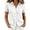 White, variant on QIYAGBSA Short Sleeve Collared Button Down Shirt for Women Relaxed Fit Solid Color Casual Summer Top(Purple S)
