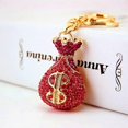 thumbnail image 2 of Dollar Symbol Shape Keychain Keyring Sparkling Crystal Rhinestones Key Chain Creative Gifts Accessories, 2 of 5