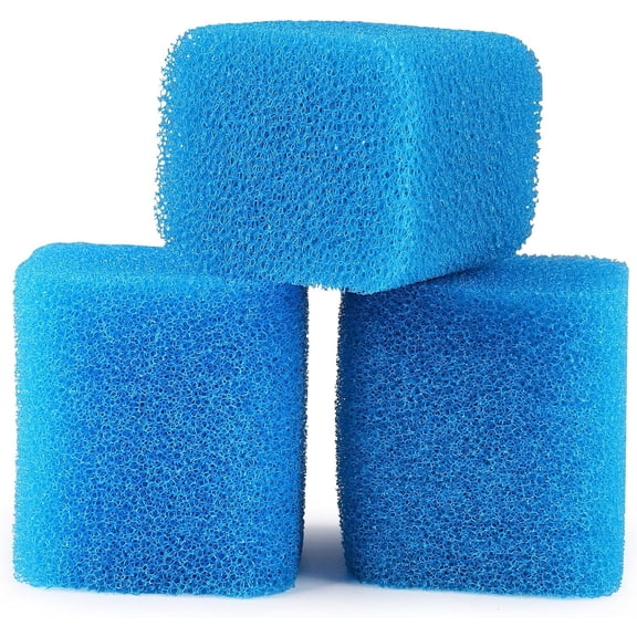 Replacement Filter Sponge for Aquariums (3 ), Washable and Biological Filter Sponge Media for Fish Tanks