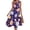 Dark Purple, variant on Women's Casual Easter Dress, Round Neck Sleeveless Floral Print Irregular Hem Midi Dress, Spring Church, Garden Party, Brunch Outfit,Beige L