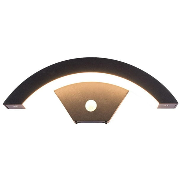 Aplique de pared LED para exteriores, luz blanca cálida de 3000 K, iluminación de pared LED con sensor de movimiento 24W