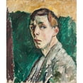 thumbnail image 2 of Gösta Sandels 15x17 Gold Ornate Wood Frame and Double Matted Museum Art Print Titled - Self Portrait (1915), 2 of 4