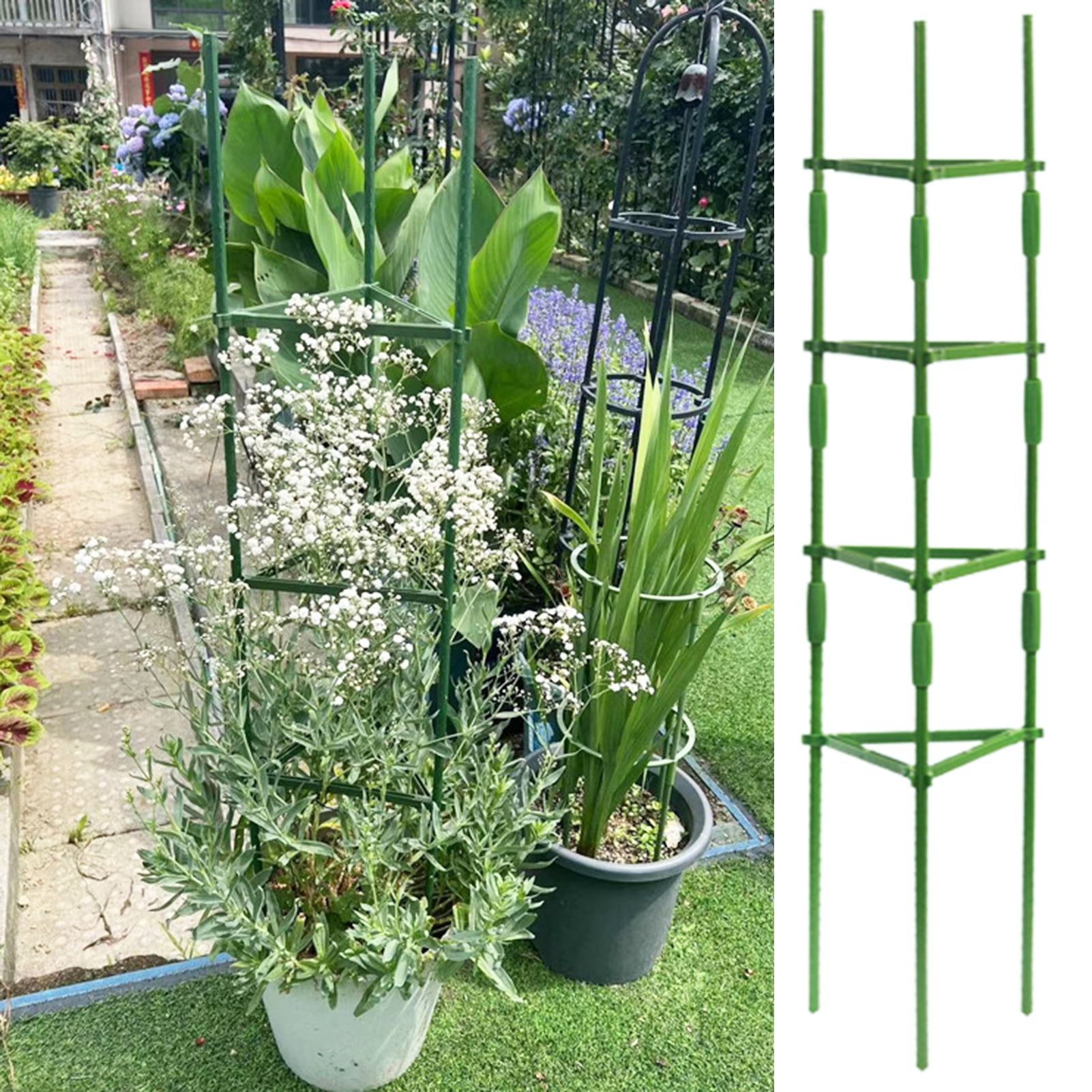 sunsanly Tomato Cages Outdoor Plant Stakes Tomato Support Cages Trellis Plant Supports Garden Stakes Climbing Vegetables Cages Trellis