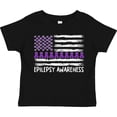 thumbnail image 3 of Inktastic Epilepsy Awareness Purple Ribbons and Flag Boys or Girls Toddler T-Shirt, 3 of 5