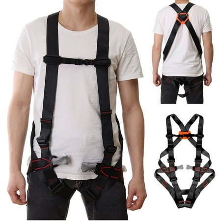 1764LB Outdoor Climbing Full Body Safety Belt Rappelling Mountaineering Harnesses Outdoor Rescue Rock Climbing Sitting Bust Protective Belt For man (Best Rock Climbing Harness)
