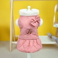 thumbnail image 3 of vnanda Cute Pet Cotton Coat Cozy Stylish Pet Cotton Coat with Bow Decoration Warm Waterproof Dog Clothing for Indoor Outdoor Wear Fleece Lined for Occasions, 3 of 8