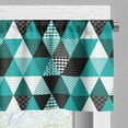thumbnail image 3 of Ambesonne Geometric Valance Pack of 2, Cold Tones Triangle Print, 42"X12", Seafoam and Grey, 3 of 5