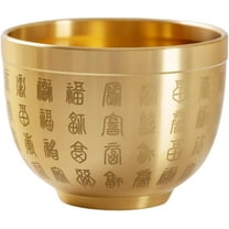 Good Luck Gold Bowls Decor: Prayer Bowl, Mini Pot of Gold, Creative Baifu Brass Bowl Good Luck Wealth Feng Shui Decor for Home Office, Brings Wealth and Good, Good Luck Charms