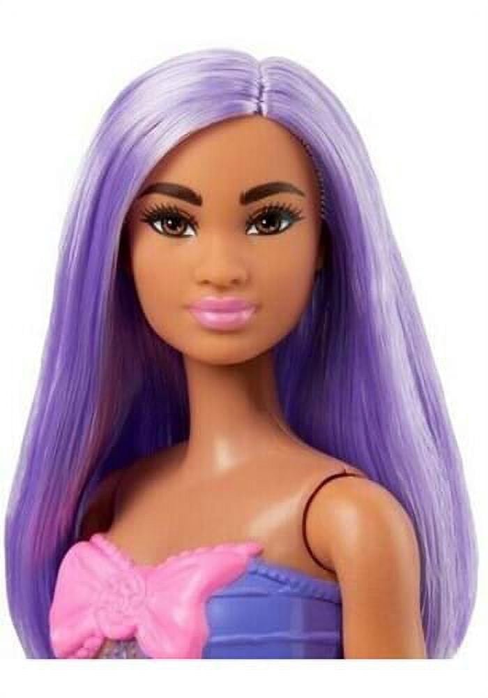 Mattel - Barbie Doll - Fairytale MERMAID (Purple Hair, Blue & Purple Tail) HCD97