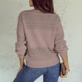 thumbnail image 5 of Baqcunre Women's Clothing, Womens Sweaters Casual Long Sleeve V Neck Lightweight Crochet Pullover Sweater Tops Valentines Day Gifts, 1Pc Top Rose Gold 2XL, 5 of 7