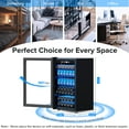 thumbnail image 3 of Auseo 150-Can Beverage Refrigerator Cooler, Glass Door with Handle, for Bar/Office/Home/Restaurant, 3 of 7