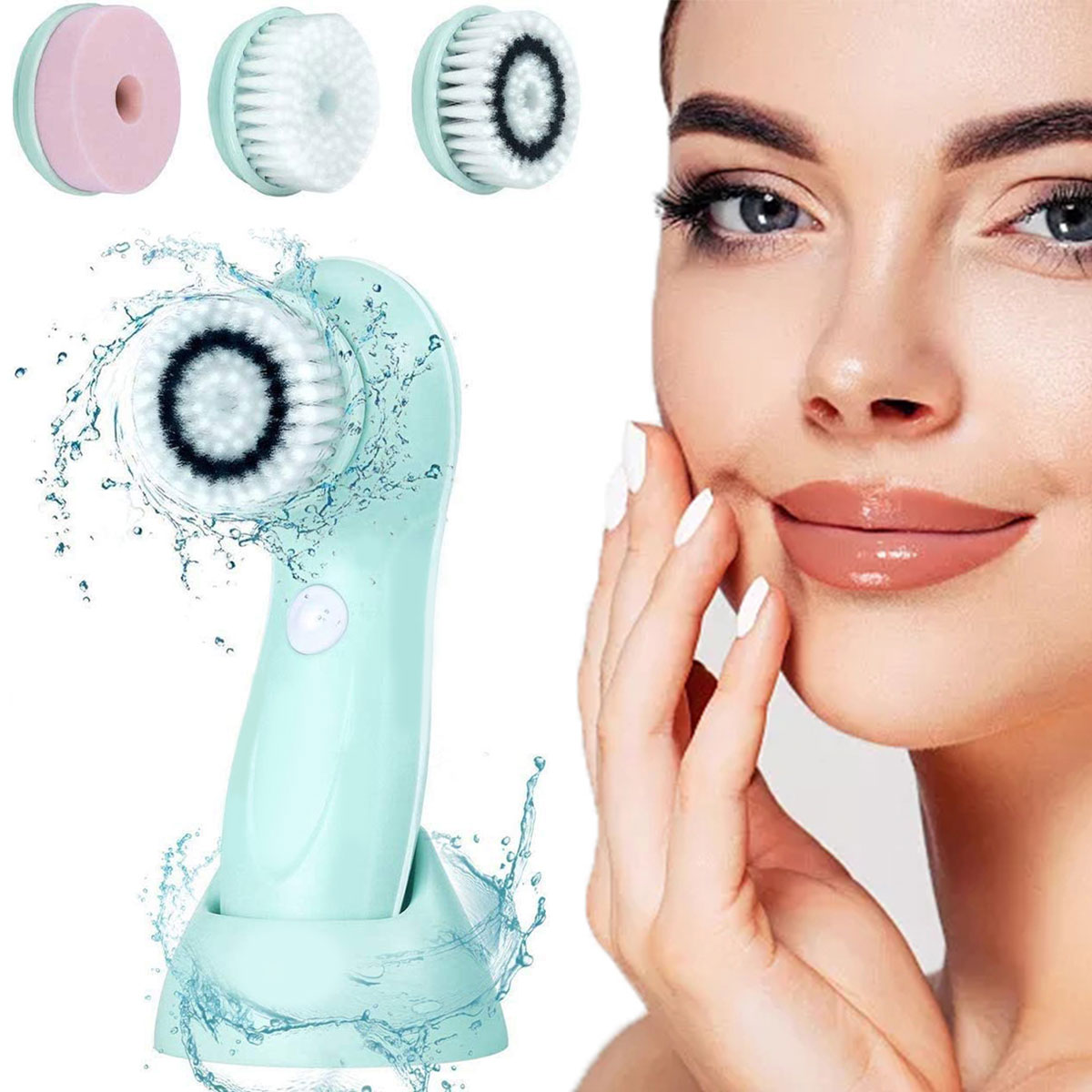 THRENS Electric Facial Brush ABS Waterproof Electric Face Cleaner Brush