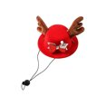 thumbnail image 5 of Dog Cat Christmas Antler Hat, Soft Plush Holiday Headwear with Ears, Festive Winter Cosplay Pet Costume Accessories for Fun Party, 5 of 7